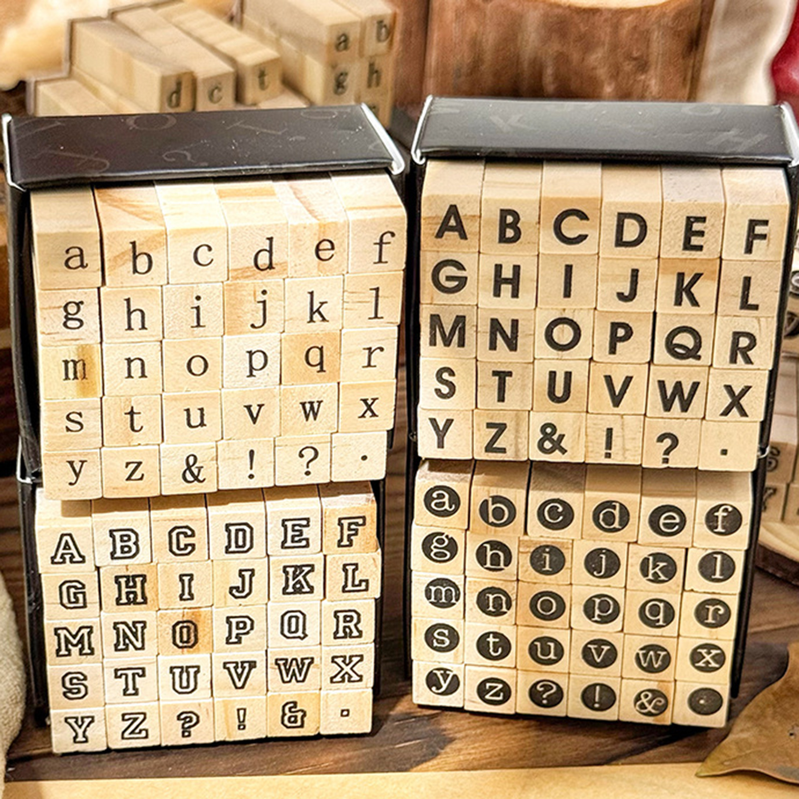 Art Craft Show - Creative Alphabet Wood Stamps Set for