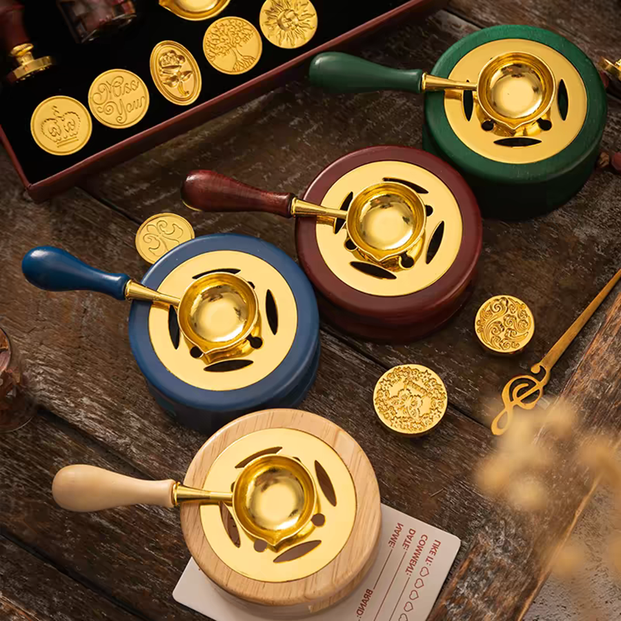Batik Wax Kit - 1set Wax Seal Warmer Kit, Wooden