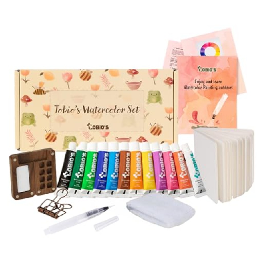 Art & Craft Jojo - Original Mini Wooden Watercolor Paint Set