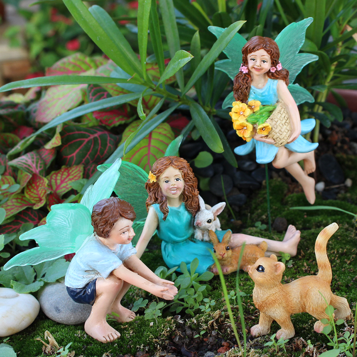 Art Craft Flower - 4pc Flower Fairy and Animal Party,