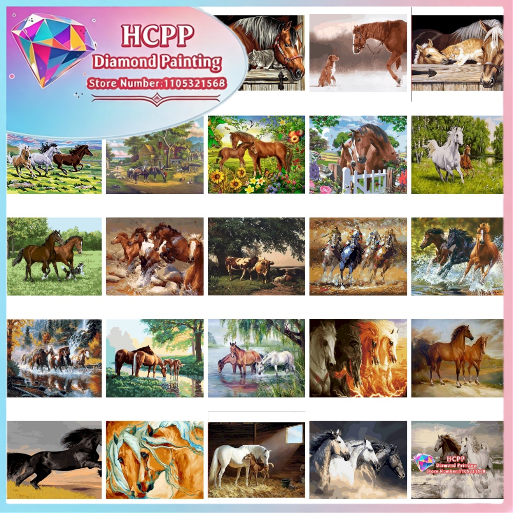 Art Craft Horse - Horse Animal Diamond Painting Kit Square
