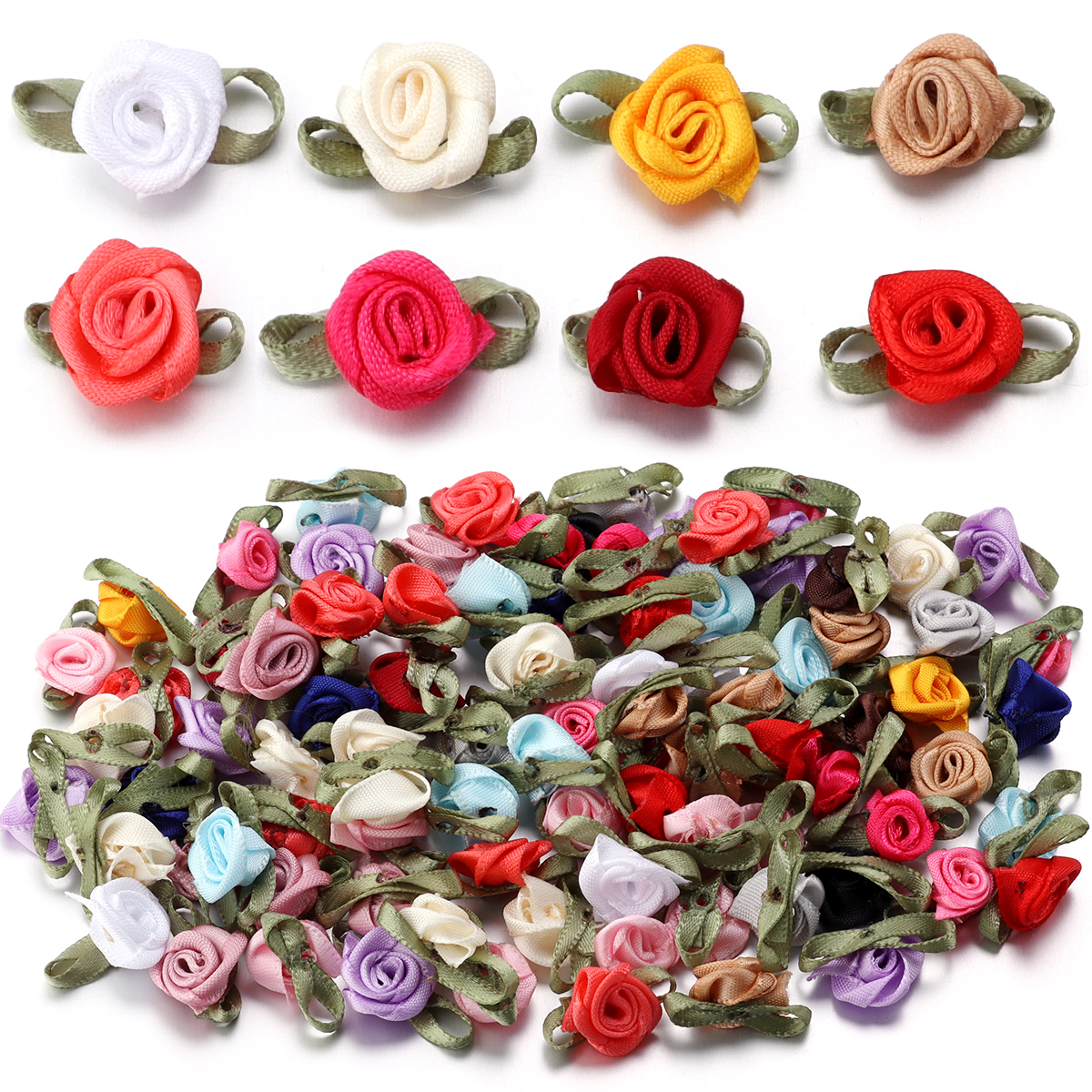 Art Craft Flower - 50Pcs 1.5x2.5cm 18 Colors For Choice