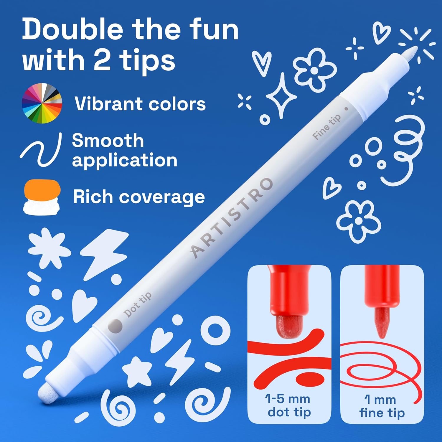 24 Dual-Tip Acrylic Paint Mark - Art Craft Ideas For Kids recensie en prijs