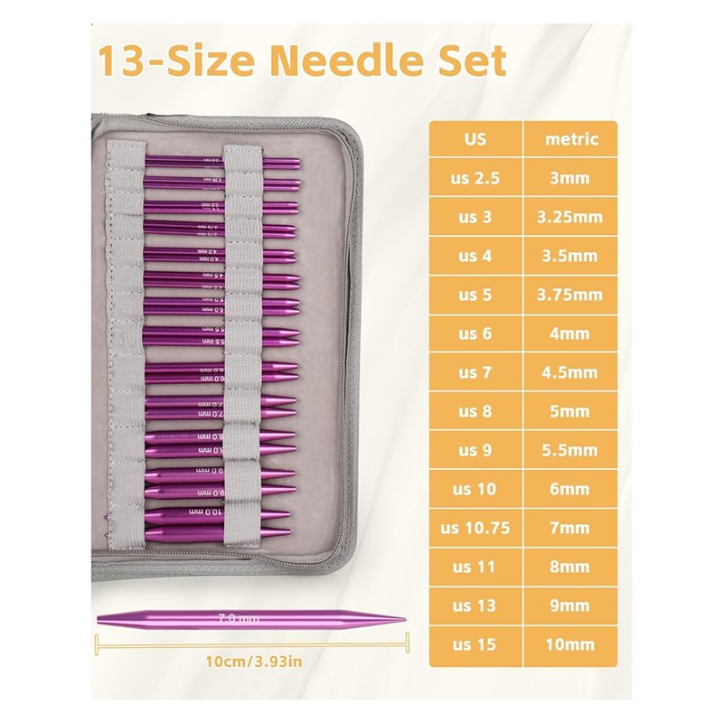 AT02-Leather Case Included 13  - Knitting Needle Circular recensie en prijs