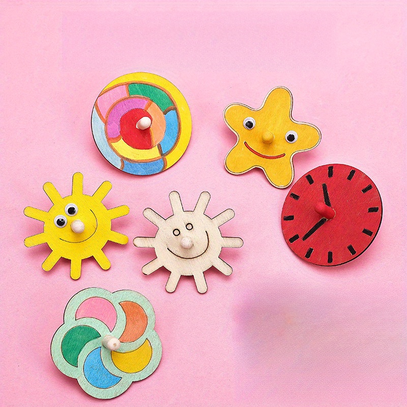 16pcs Wooden Spinning Top Craf - Art Craft Ideas For Kids recensie en prijs