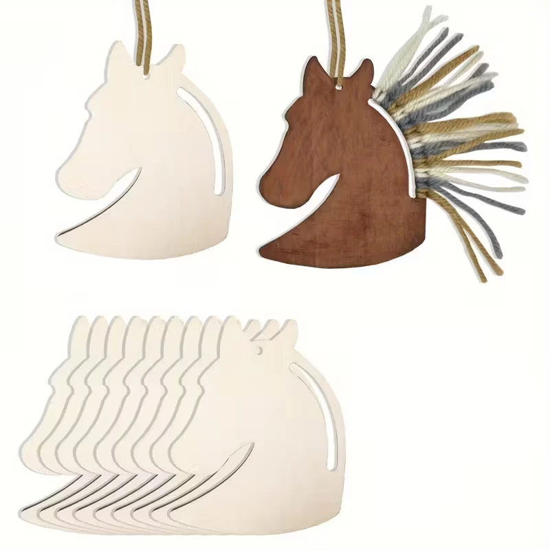 20pcs Wooden Horse Head Decora - Art Craft Horse recensie en prijs