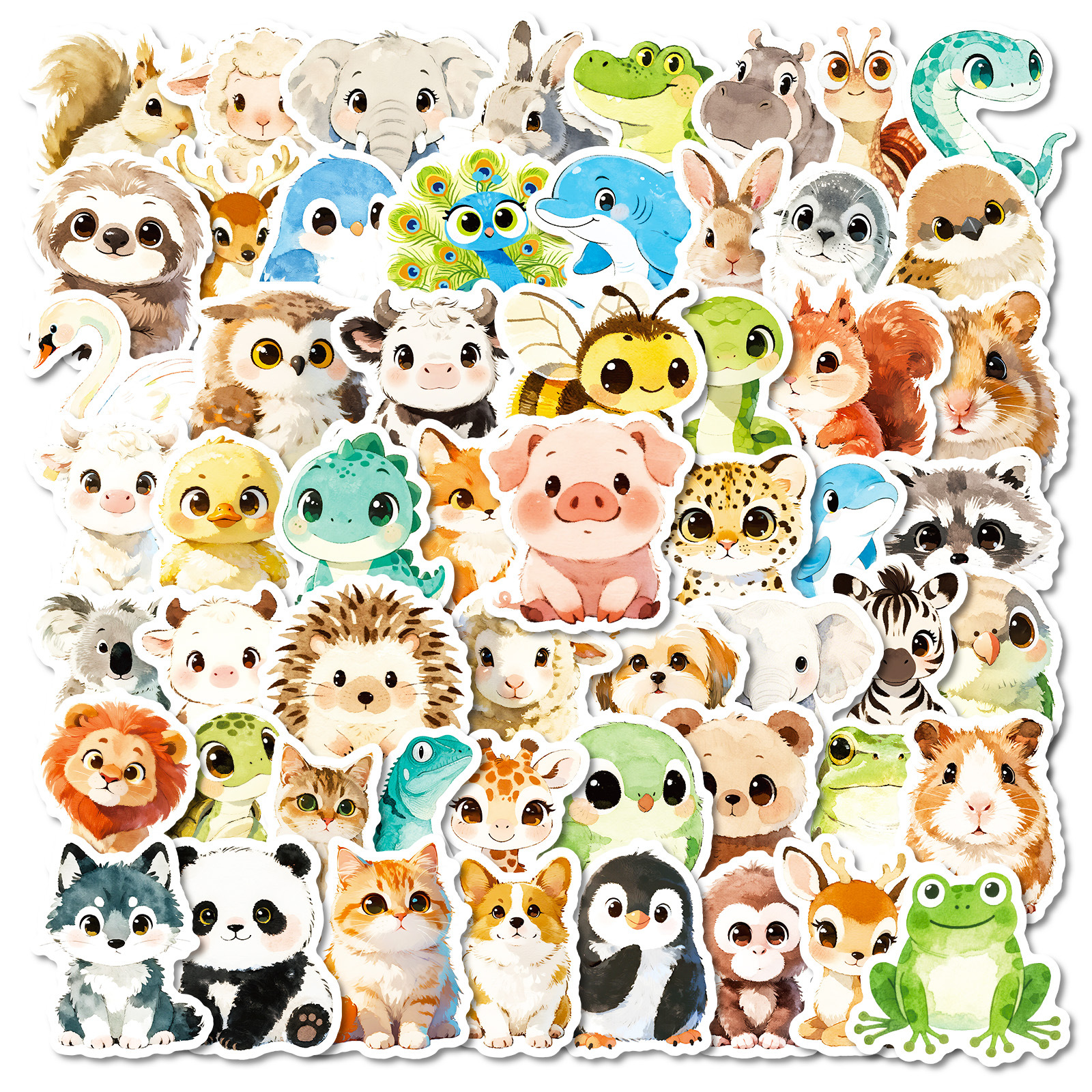 56Pcs Cute Animal Cartoon Graf - Art Craft Notebook recensie en prijs