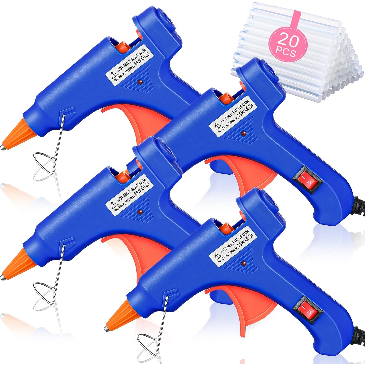 4 Pieces Mini Hot Glue Gun Wit - Art Craft Classes recensie en prijs