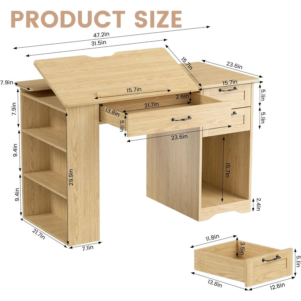 Adjustable Desk with Storage,  - Art & Craft Jojo recensie en prijs