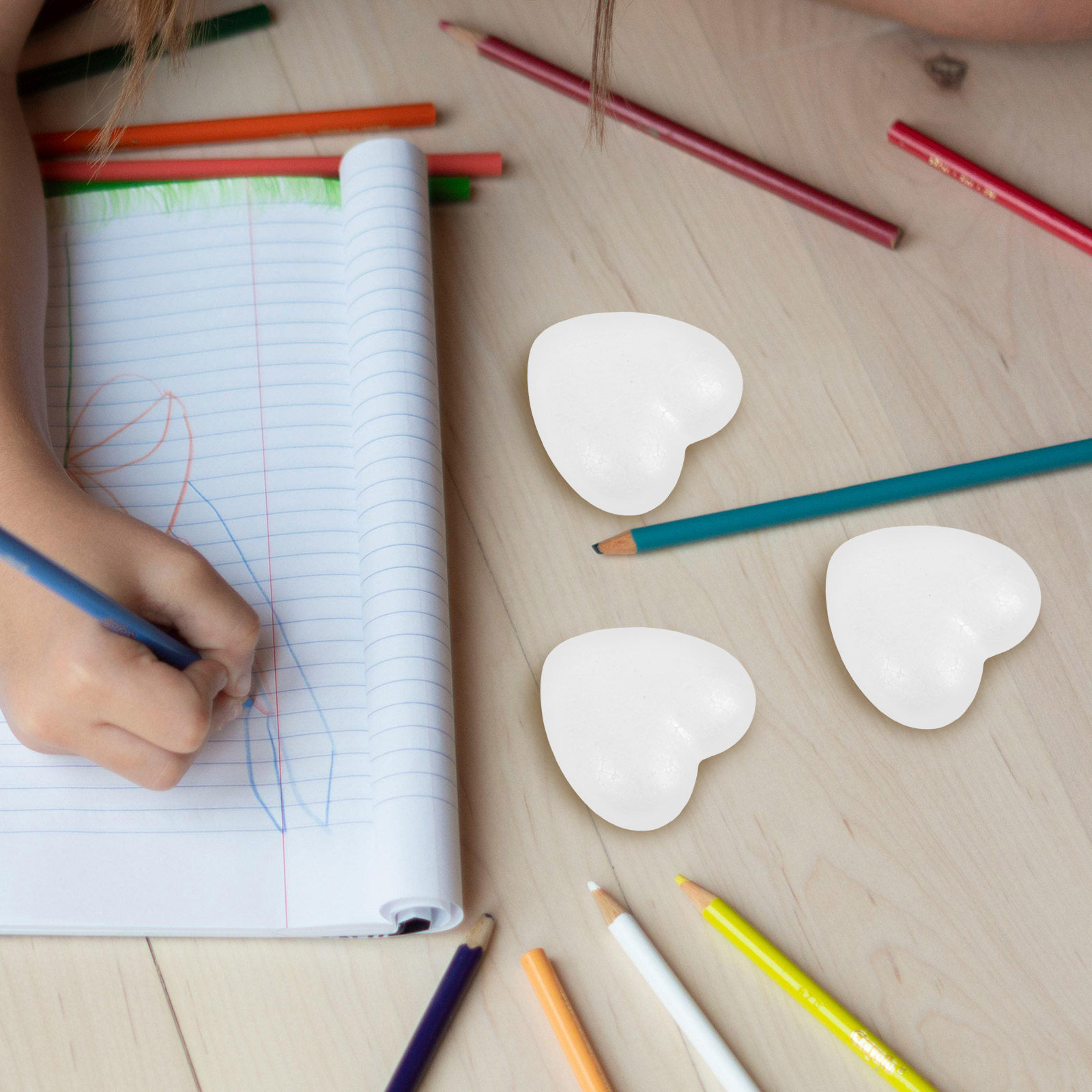 10Pcs Heart Shaped Polystyrene - Art Craft Classes recensie en prijs