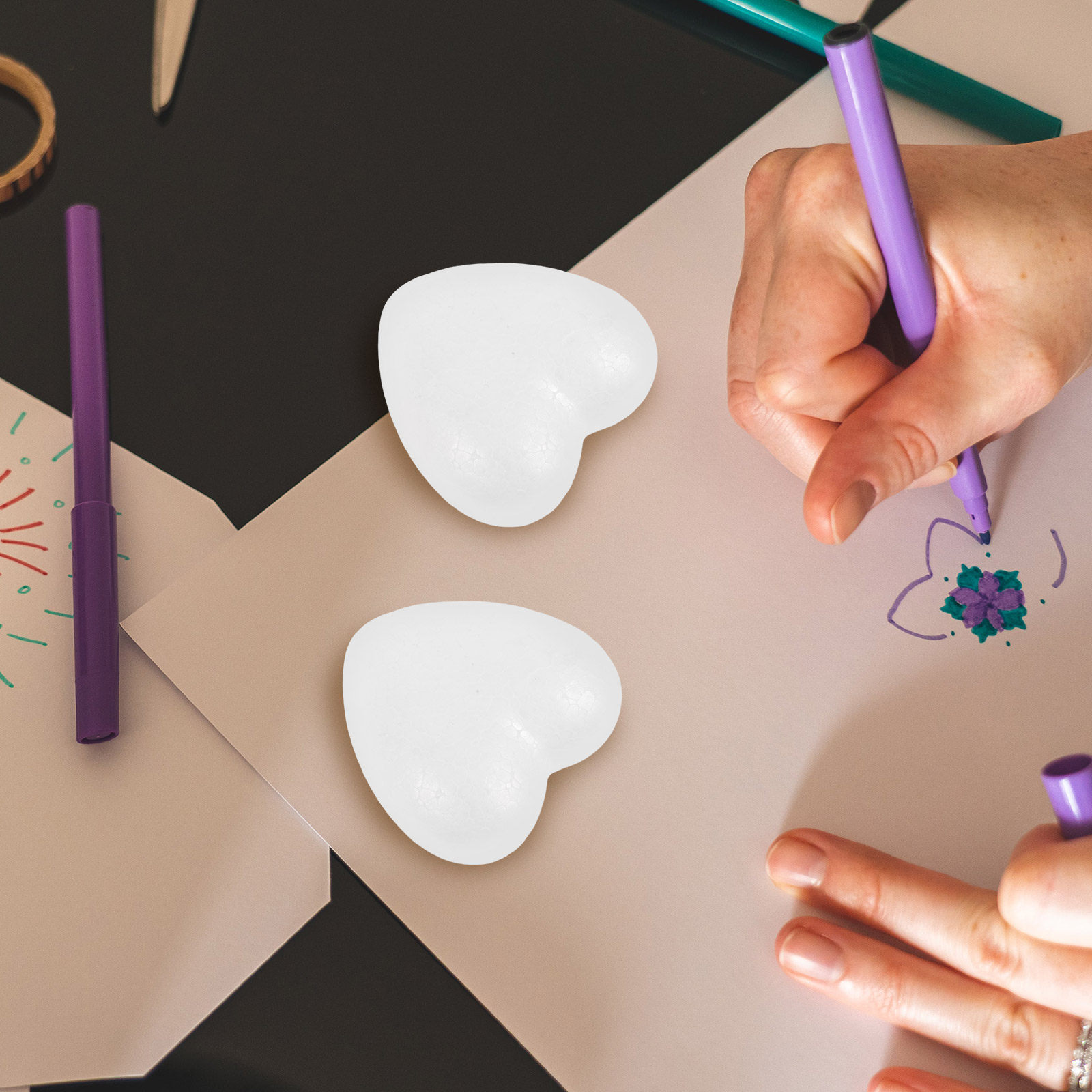 10Pcs Heart Shaped Polystyrene - Art Craft Classes recensie en prijs
