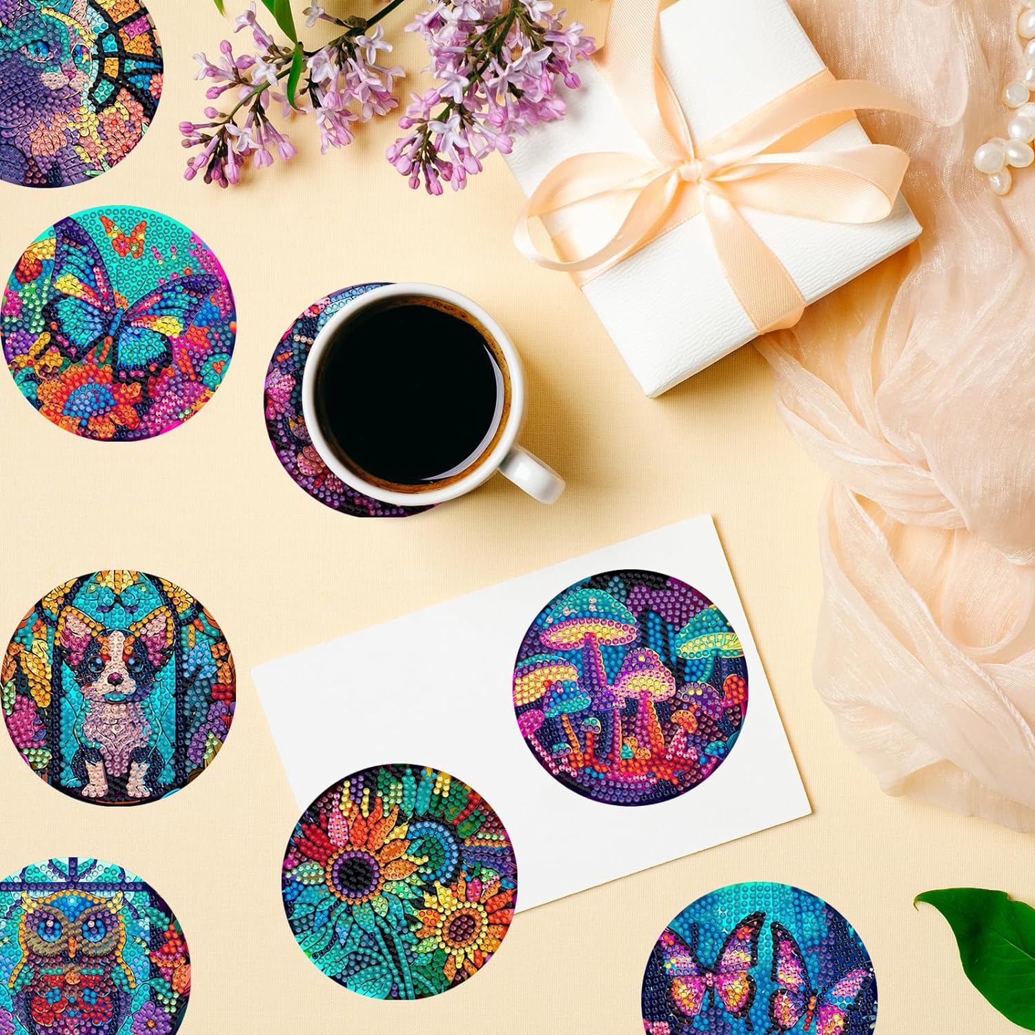 SDOYUNO 8pcs Diamond Art Coast - Art Craft Cup recensie en prijs