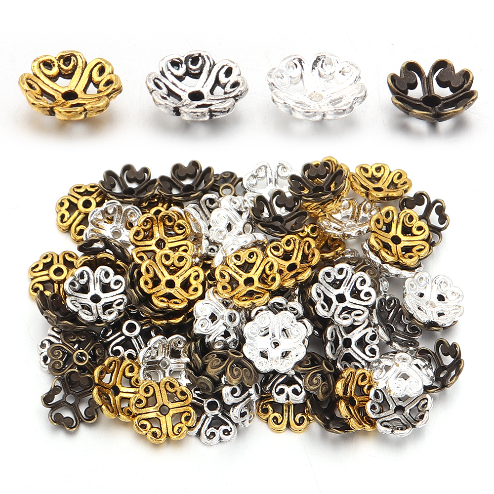 100pcs/lot Antique Silver Colo - Art Craft Flower recensie en prijs