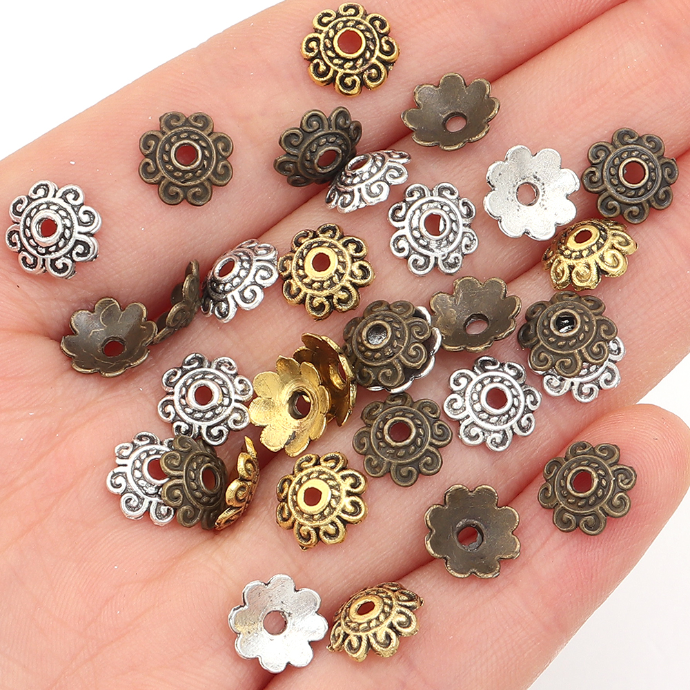 100pcs/lot Antique Silver Colo - Art Craft Flower recensie en prijs