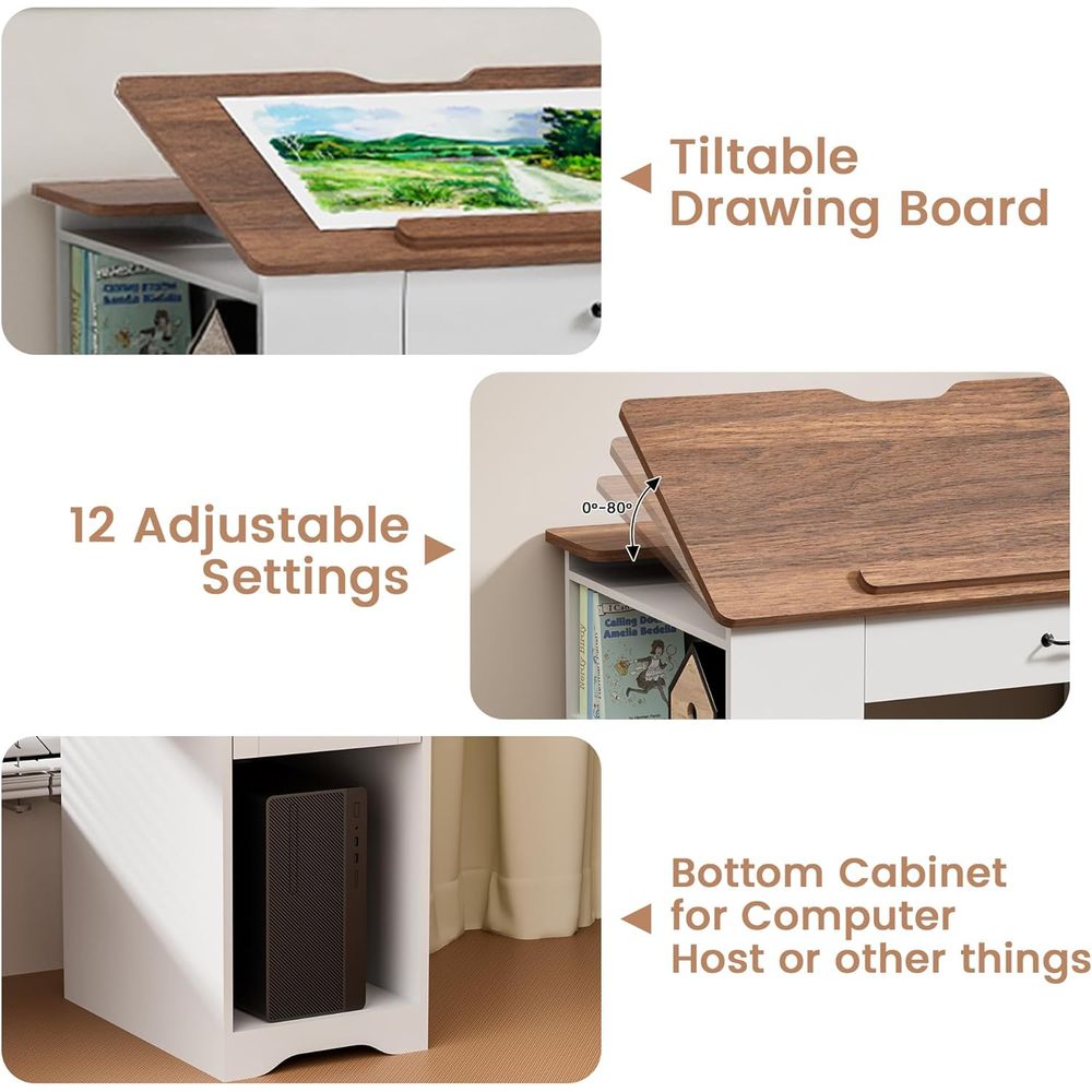 Adjustable Desk with Storage a - Art & Craft Jojo recensie en prijs