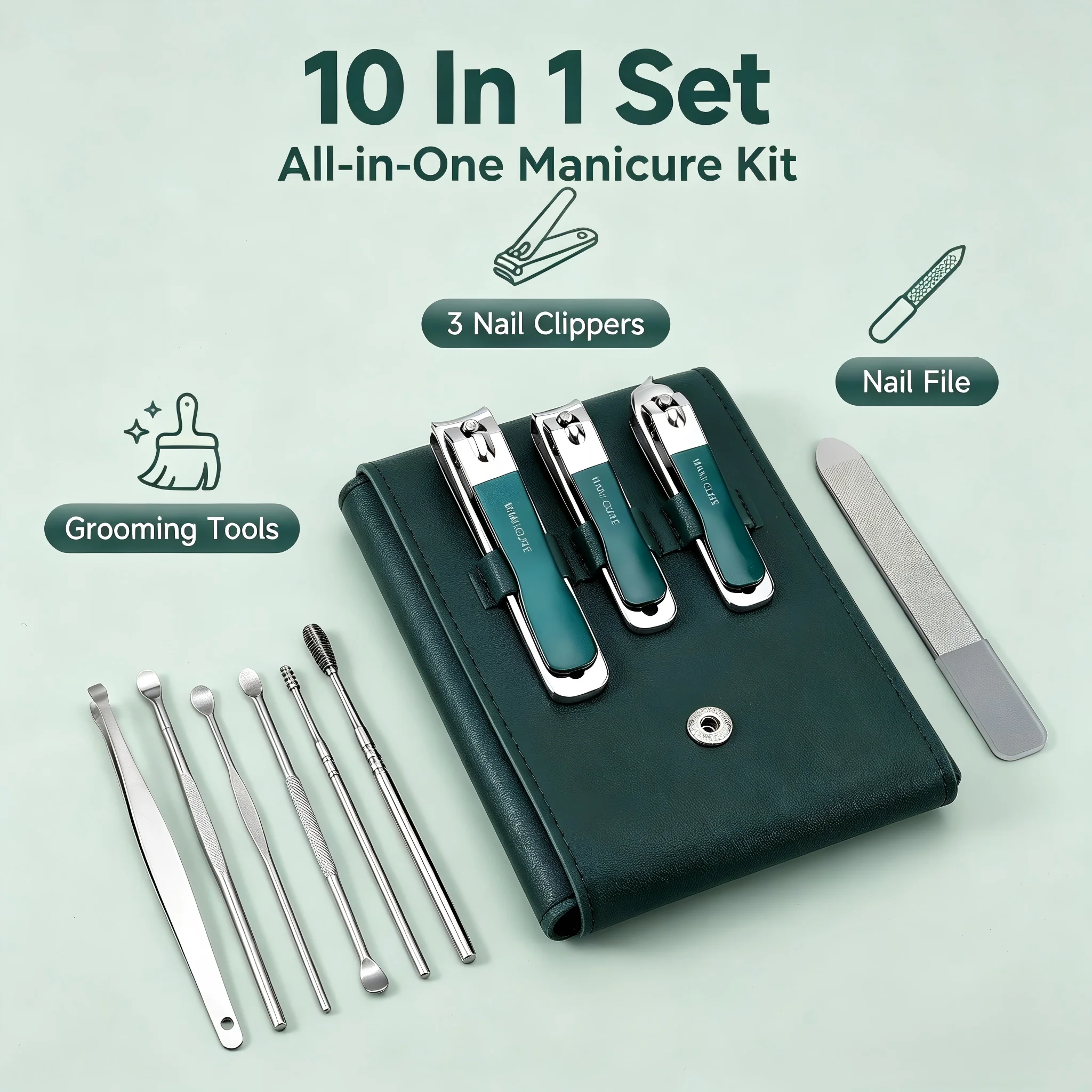 10Pcs Manicure Pedicure Set Na - Leather Tooling Kit recensie en prijs