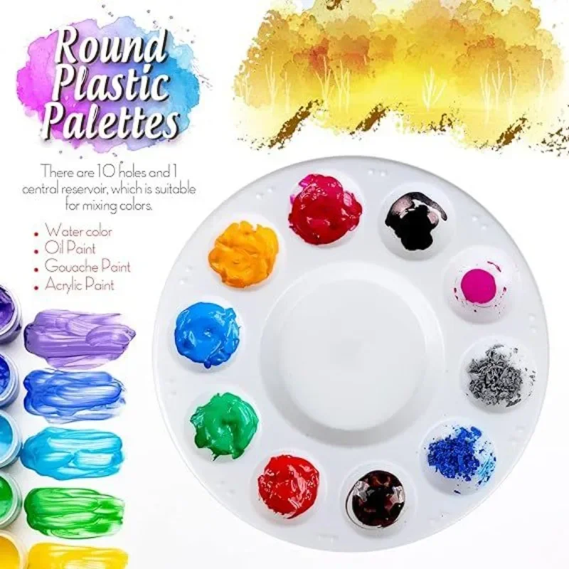 1pc White Round Plastic Paint  - Art Craft Classes recensie en prijs