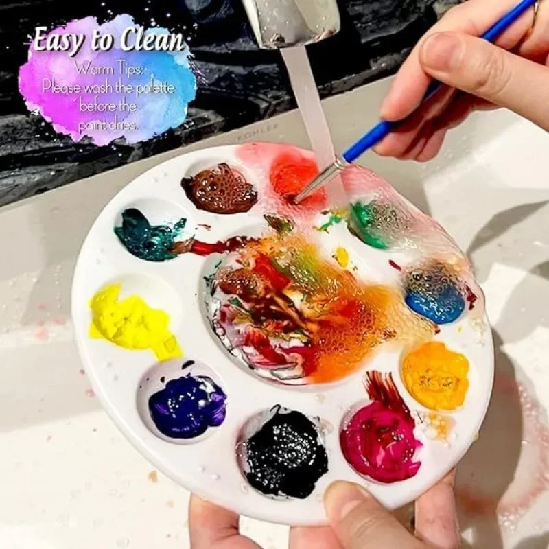 1pc White Round Plastic Paint  - Art Craft Classes recensie en prijs