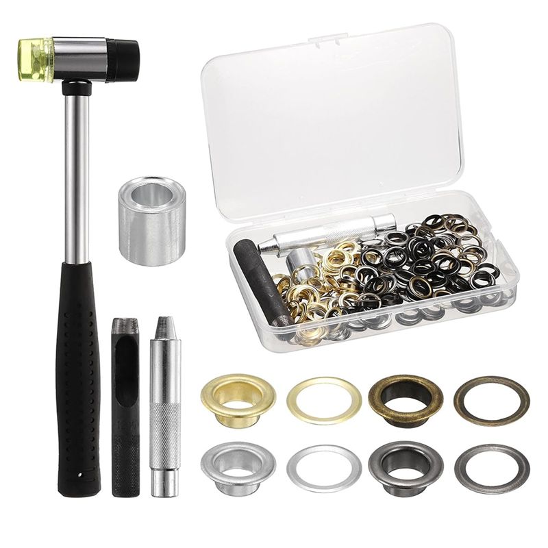 ABWZ-100Pcs Grommet Eyelets To - Leather Tooling Kit recensie en prijs