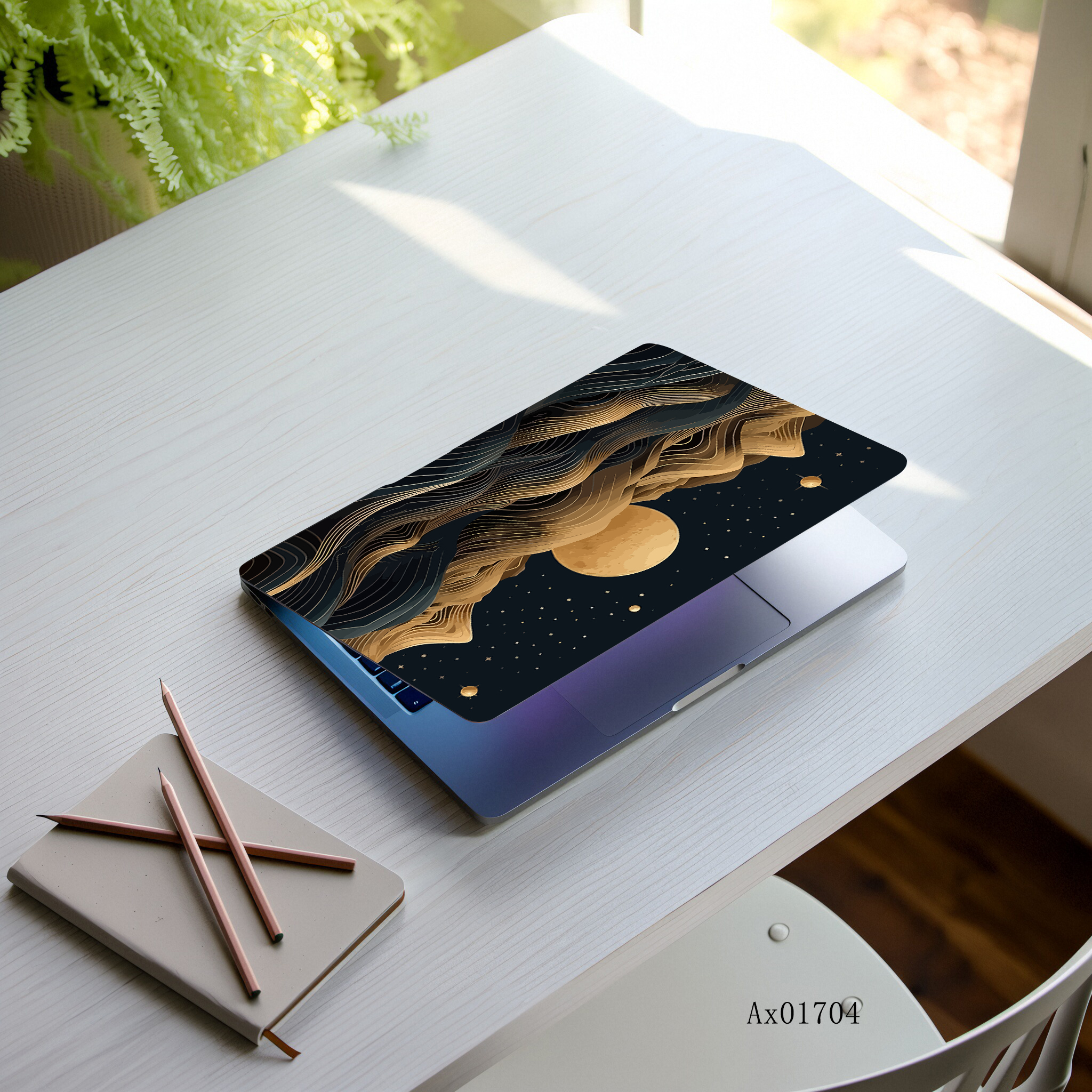 Minimalist Mountain Wave Lapto - Art Craft Notebook recensie en prijs