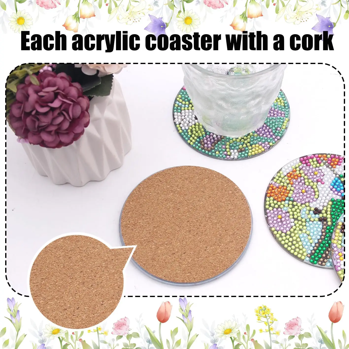 8Pcs DIY Diamond Painting Coas - Art Craft Cup recensie en prijs