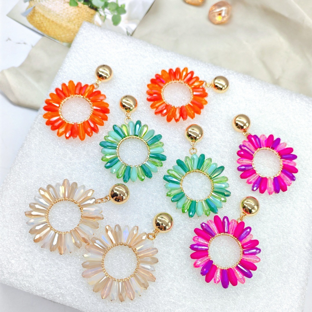 Rice bead earrings Circle Crys - Knitting Needle Circular recensie en prijs