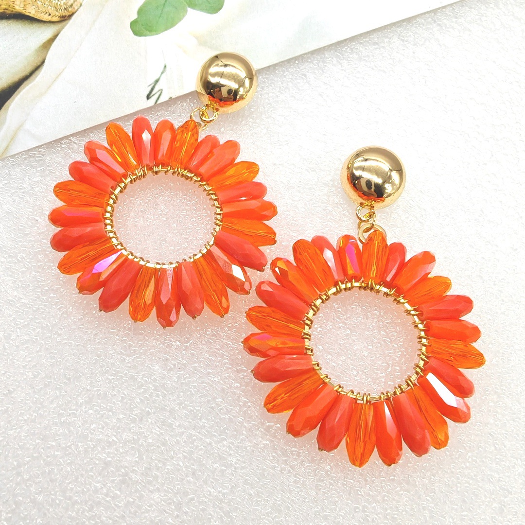 Rice bead earrings Circle Crys - Knitting Needle Circular recensie en prijs