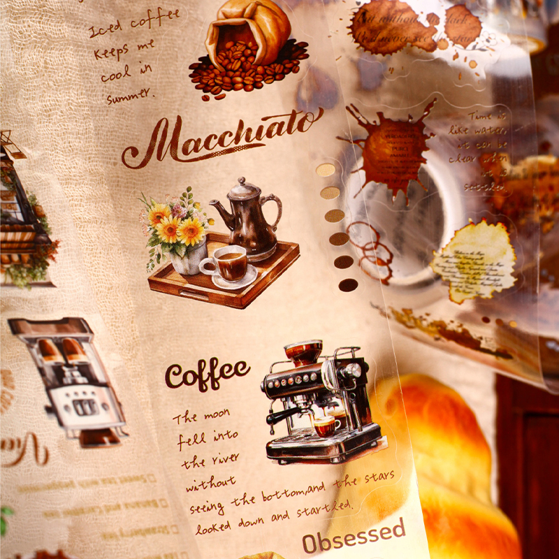 Vintage Coffee Themed PET Wash - Art Craft Notebook recensie en prijs