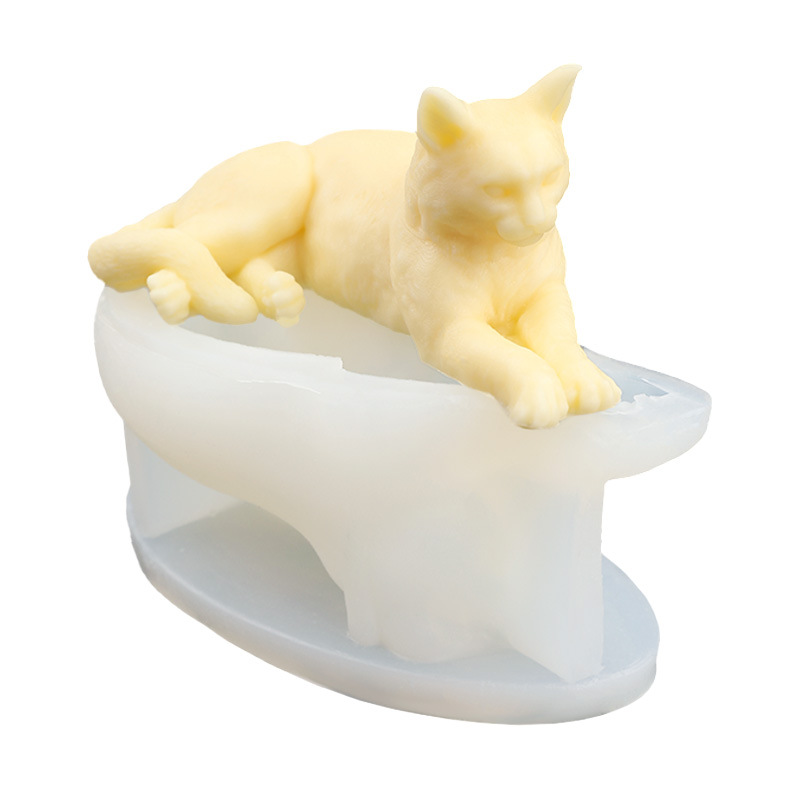 Creative Lying Cat Silicone Mo - Art Craft Show recensie en prijs