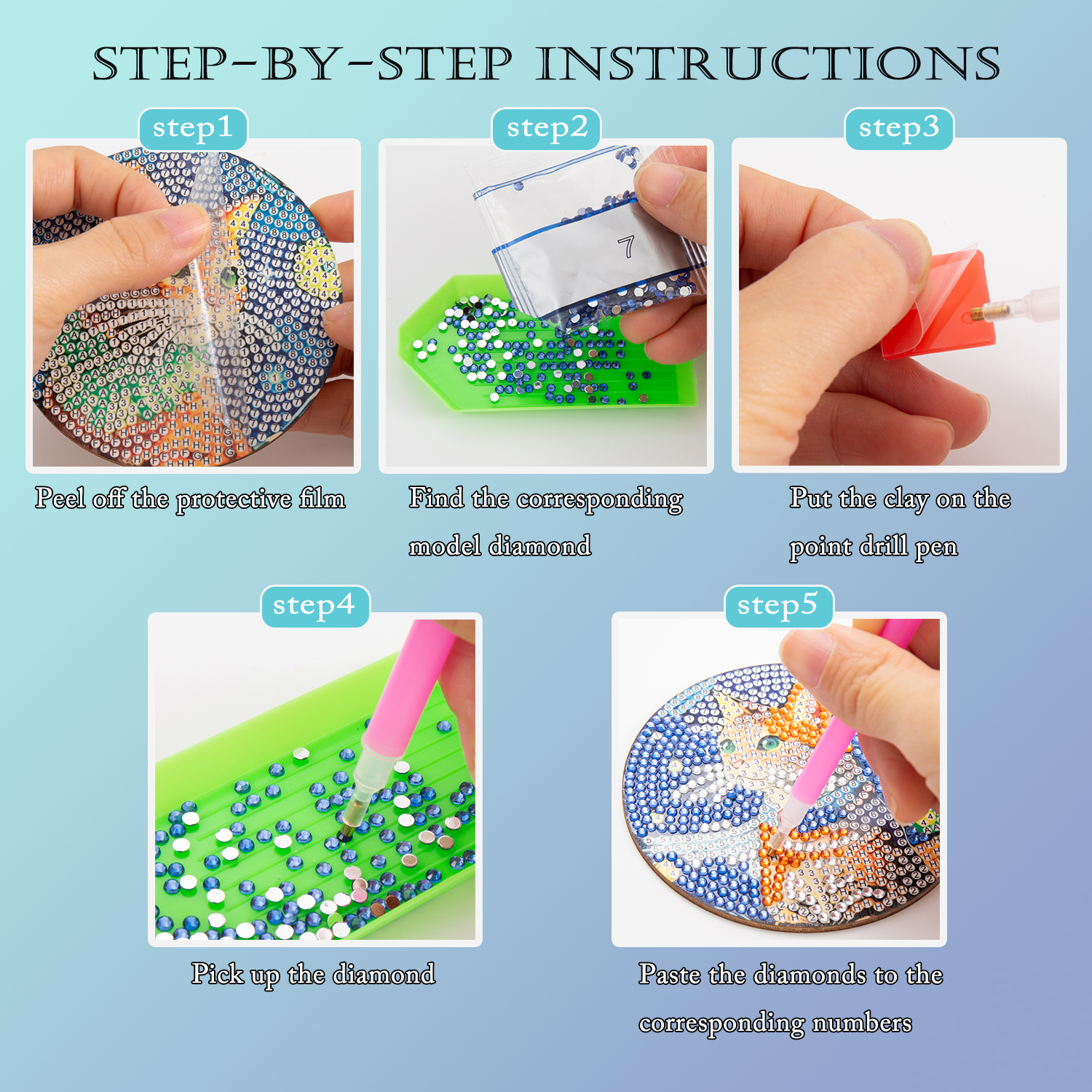 8 pieces/set of diamond painte - Art Craft Cup recensie en prijs