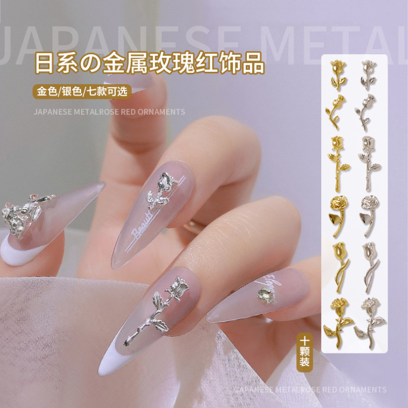 10Pcs 3D Rose Nail Art Ornamen - Art Craft Show recensie en prijs