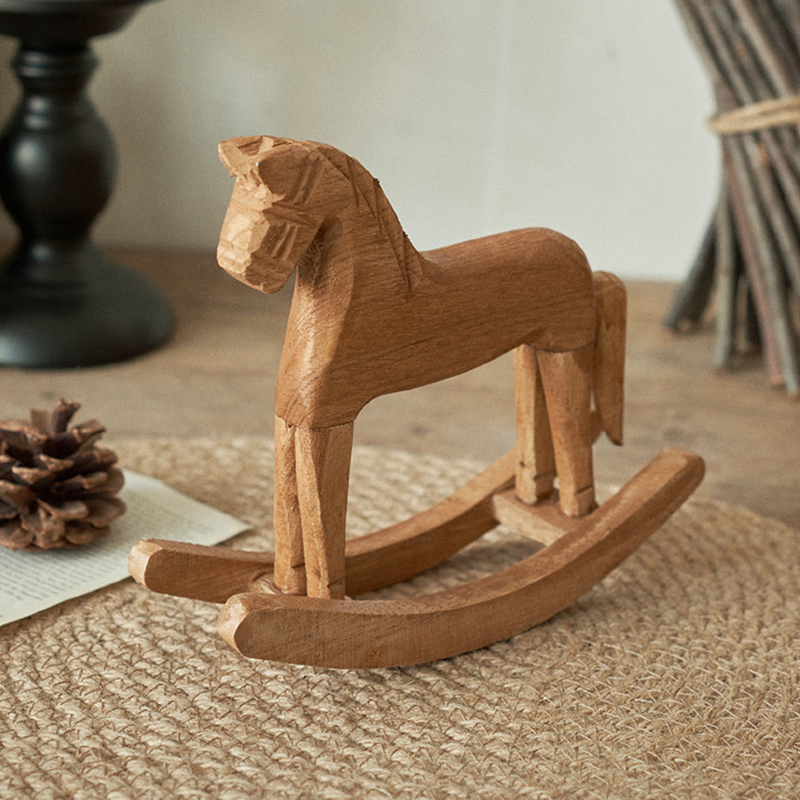1Pcs Wooden Crafts Rocking Hor - Art Craft Horse recensie en prijs