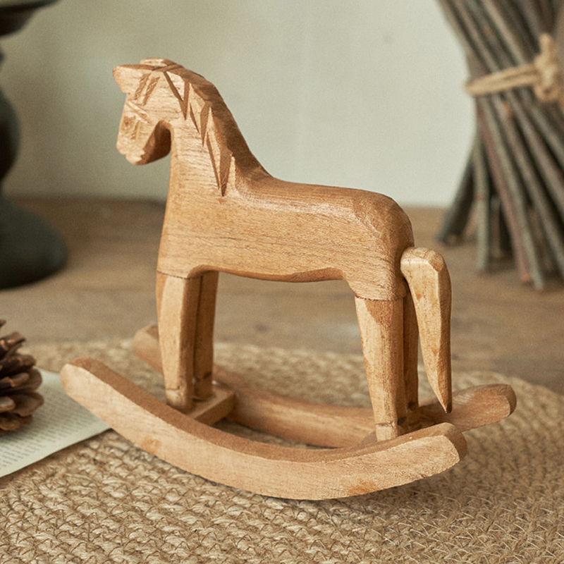 1Pcs Wooden Crafts Rocking Hor - Art Craft Horse recensie en prijs