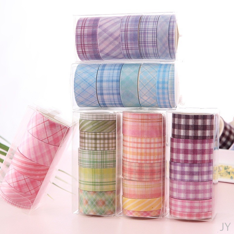 6 Rolls Plaid Texture Washi Ta - Art Craft Notebook recensie en prijs
