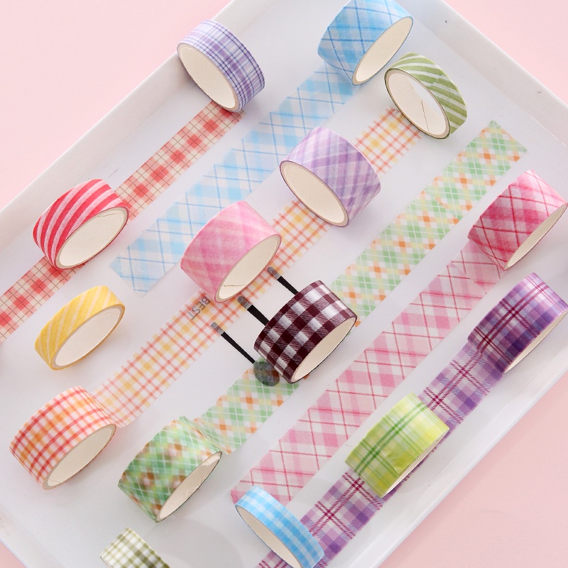 6 Rolls Plaid Texture Washi Ta - Art Craft Notebook recensie en prijs