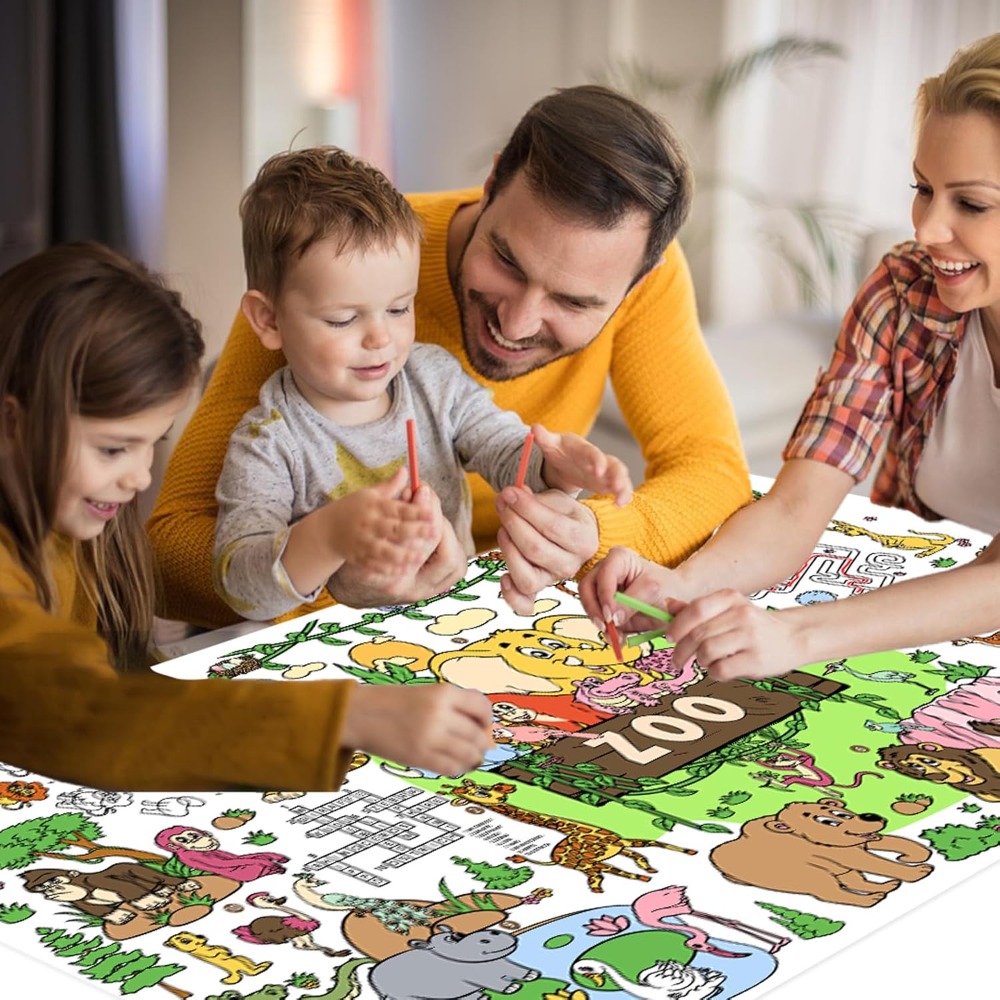 Giant Zoo Animal Coloring Post - Art Craft Zoo recensie en prijs