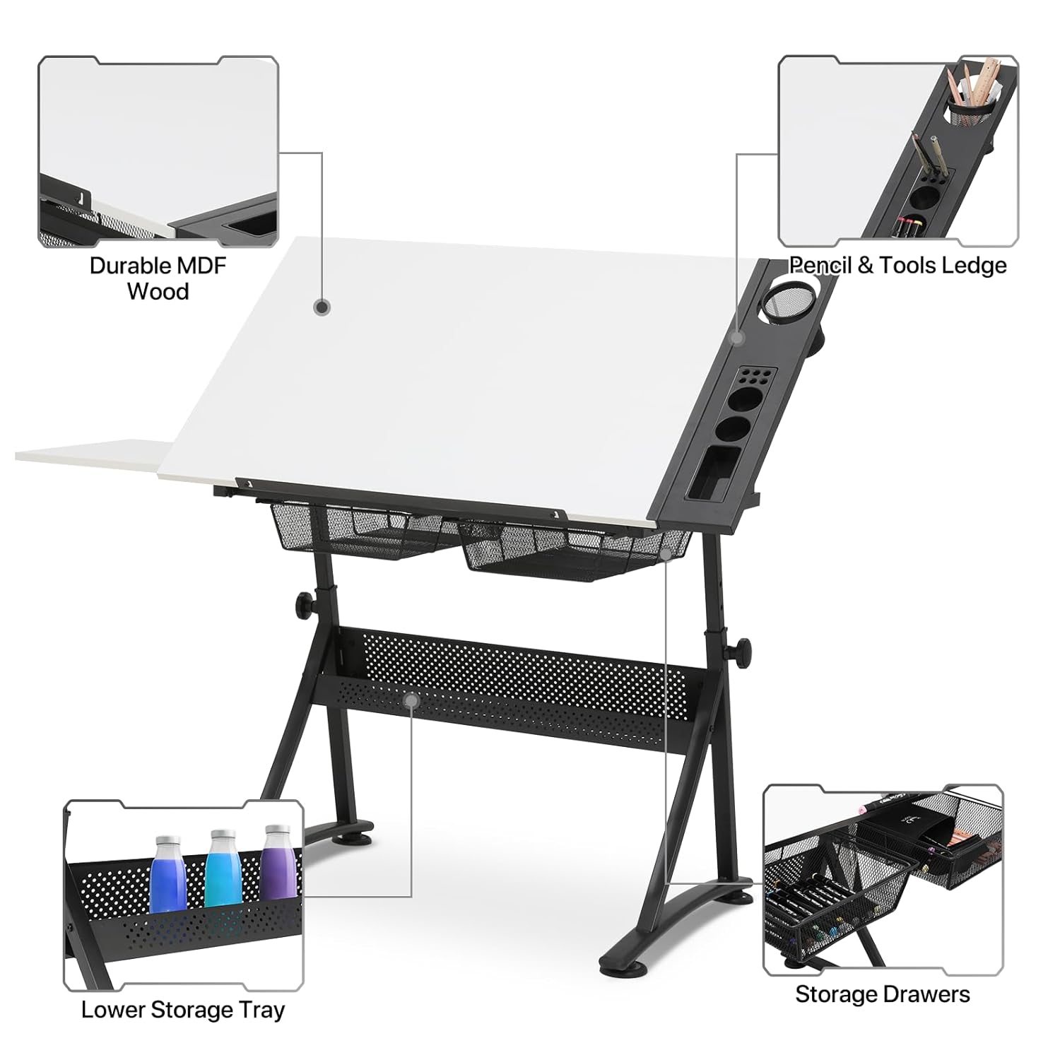 Adjustable Drafting Desk with  - Art & Craft Jojo recensie en prijs