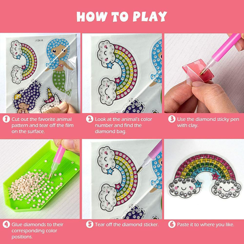 Make Diamond Stickers Kids 5D  - Art Craft Ideas For Kids recensie en prijs