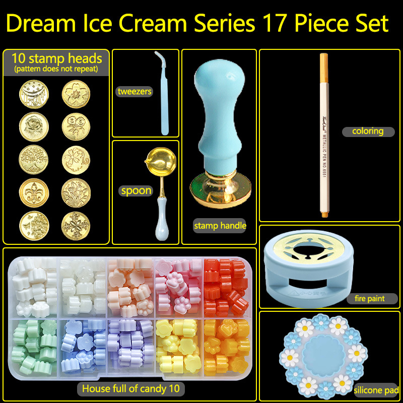 17PC/1Set Wax Seal Stamp Kit L - Batik Wax Kit recensie en prijs