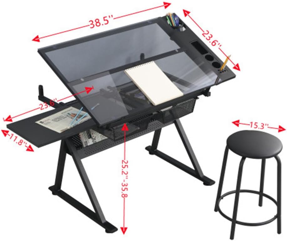 Table w/Stool, Height Adjustab - Art & Craft Jojo recensie en prijs