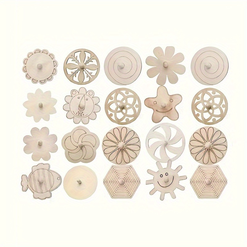 16pcs wooden spinning top craf - Art Craft Ideas For Kids recensie en prijs