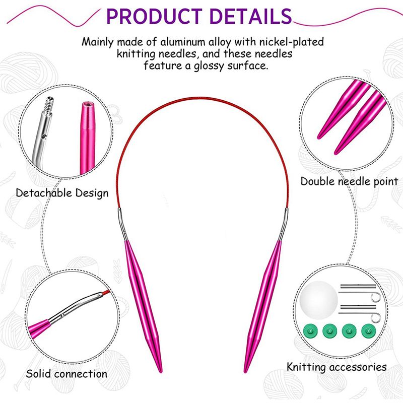 A60Z130 Pieces Aluminum Interc - Knitting Needle Circular recensie en prijs