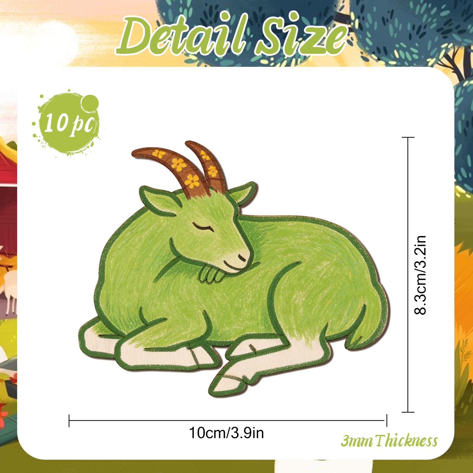 10pcs/set Unfinished Wood Shee - Art & Craft Jojo recensie en prijs