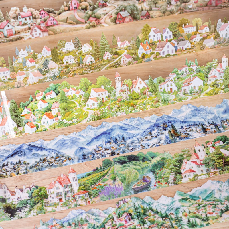 6 Rolls 6Cm×200Cm Village Them - Art Craft Notebook recensie en prijs