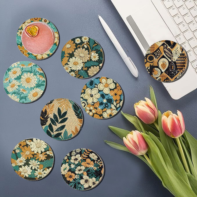 8 pieces DIY diamond Painting  - Art Craft Flower recensie en prijs